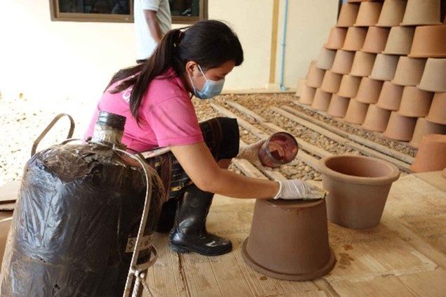 Ceramic water filter production